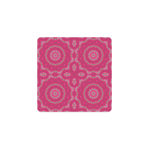 Pink Circles & Ovals Square Coaster