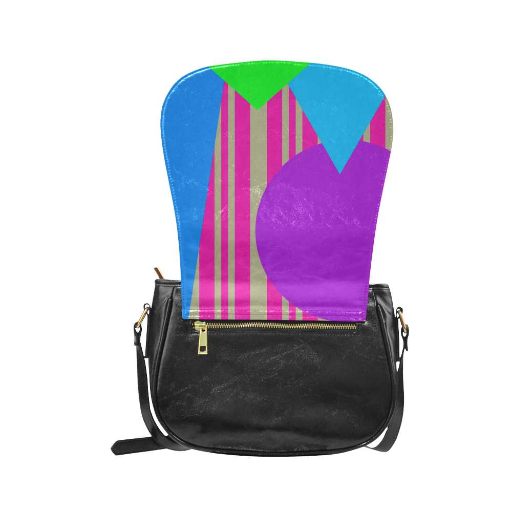 Colours and Shapes Classic Saddle Bag/Small (Model 1648)