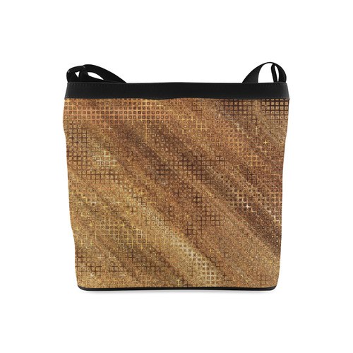 Golden Fabric Crossbody Bags (Model 1613)