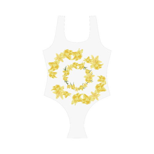 Daffodils Vest One Piece Swimsuit (Model S04)
