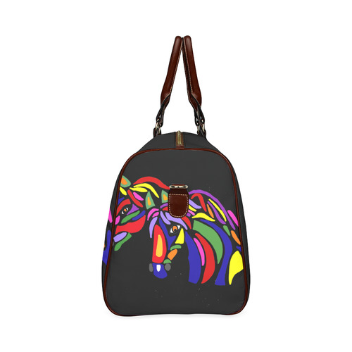 Colorful Abstract Art Horses Waterproof Travel Bag/Large (Model 1639)
