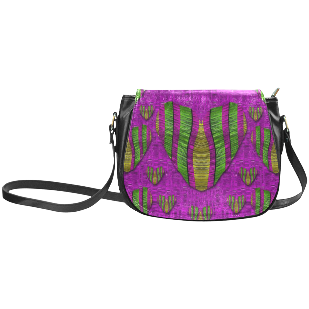 Love in colors and heart in rainbows Classic Saddle Bag/Large (Model 1648)