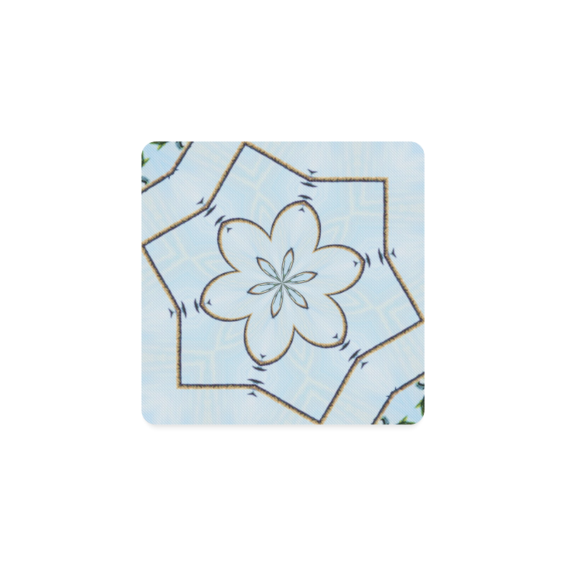 Blue Sky Flower Square Coaster