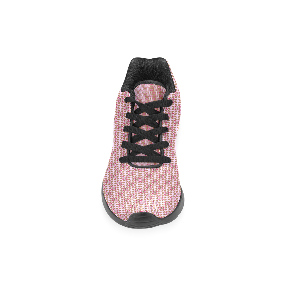 Retro Pink and Brown Pattern Men’s Running Shoes (Model 020)