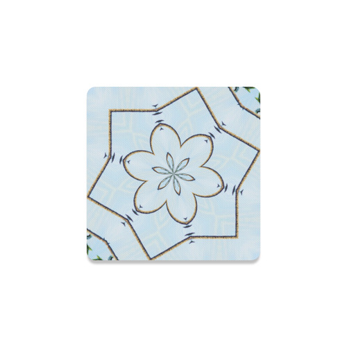 Blue Sky Flower Square Coaster