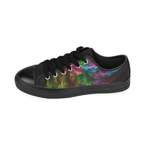 Colorful Abstract Fractal Tornado Men's Classic Canvas Shoes (Model 018)