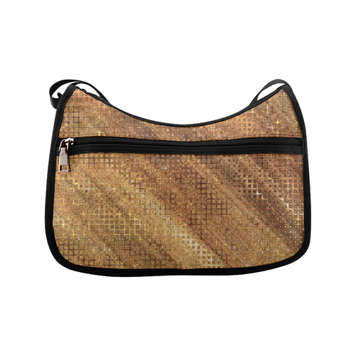 Golden Fabric Crossbody Bags (Model 1616)