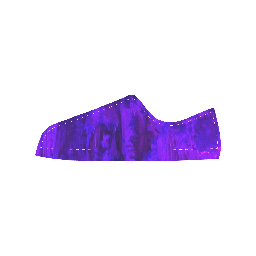 Blue and Purple Men's Classic Canvas Shoes/Large Size (Model 018)