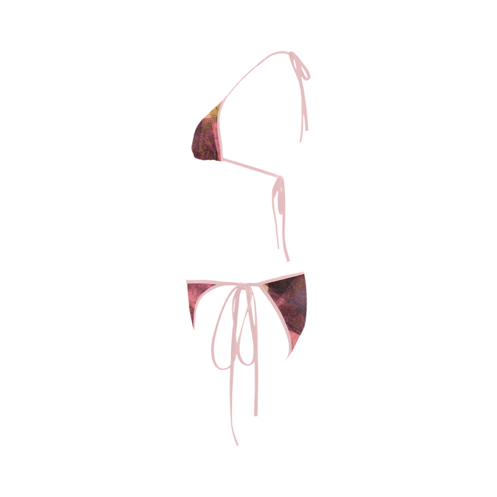 Pink PATTERN GARDEN NO6_B2 Custom Bikini Swimsuit