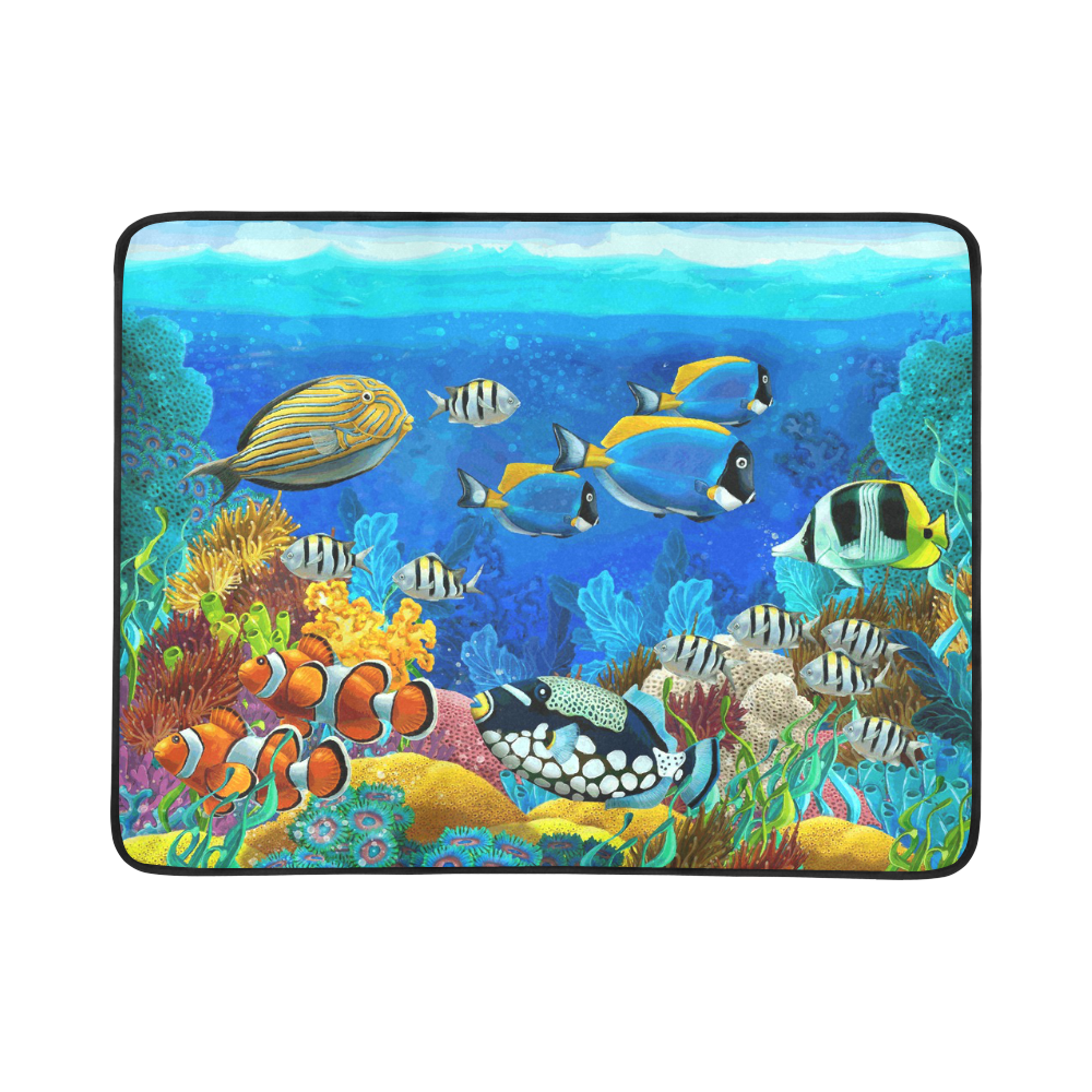 Clown Fish Tropical Coral Reef Beach Mat 78"x 60"