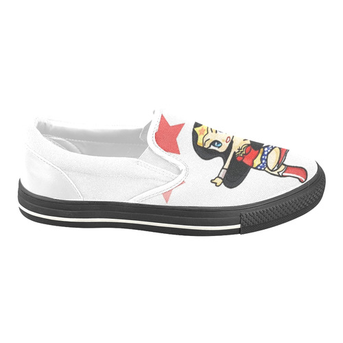 warrior-princess Women's Unusual Slip-on Canvas Shoes (Model 019)
