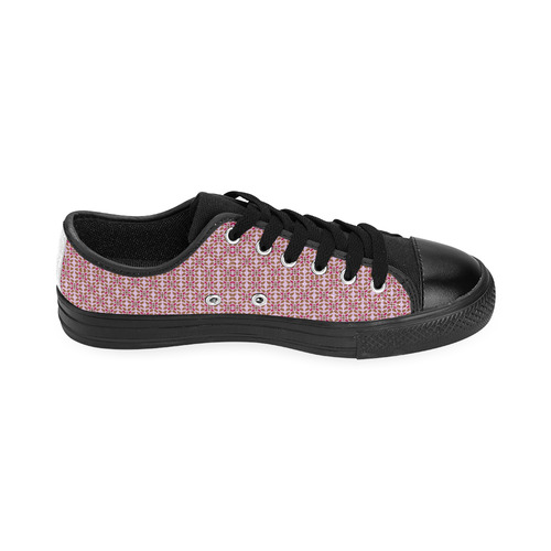 Retro Pink and Brown Pattern Men's Classic Canvas Shoes (Model 018)