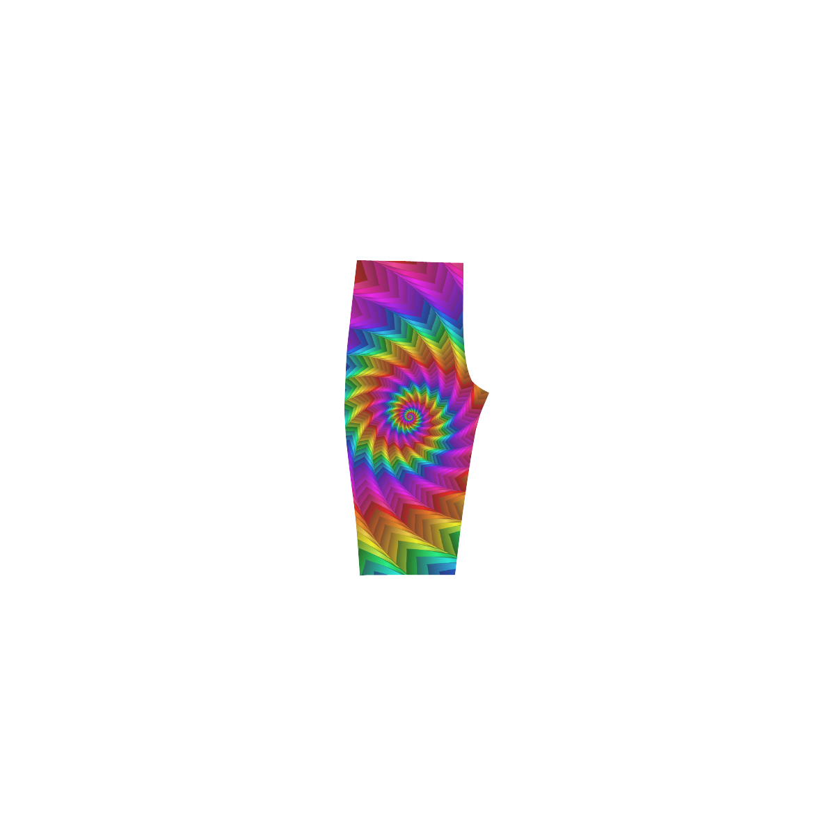 Psychedelic Rainbow Spiral Hestia Cropped Leggings (Model L03)