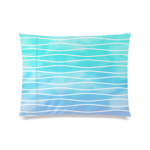 turquoise sea Custom Zippered Pillow Case 20"x26"(Twin Sides)