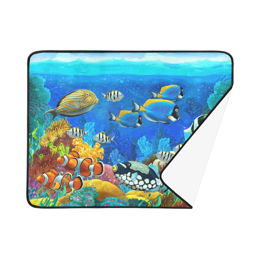 Clown Fish Tropical Coral Reef Beach Mat 78"x 60"