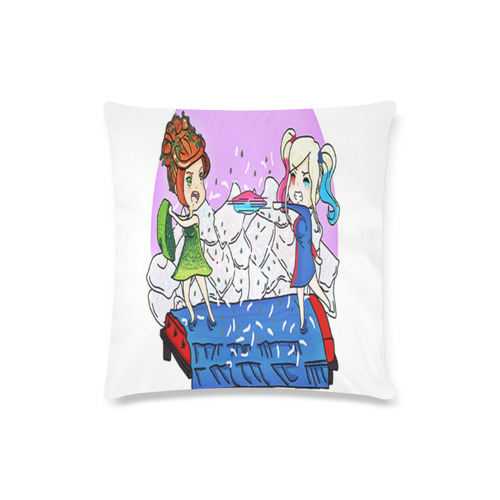 Harley Quinn and Poison Ivy Custom Zippered Pillow Case 16"x16"(Twin Sides)
