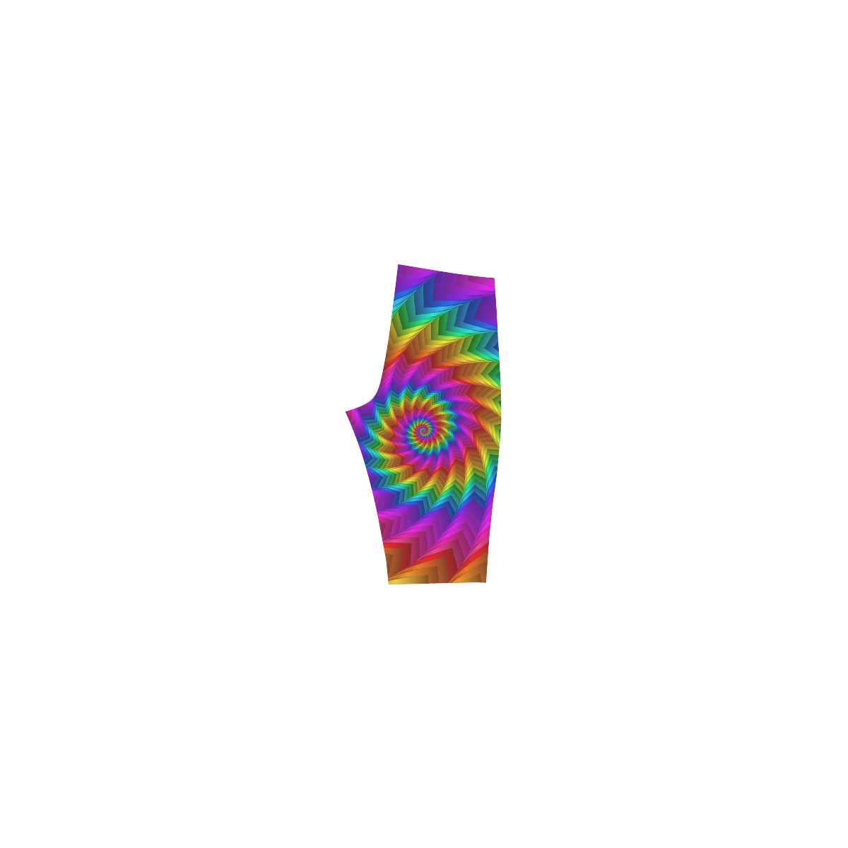 Psychedelic Rainbow Spiral Hestia Cropped Leggings (Model L03)