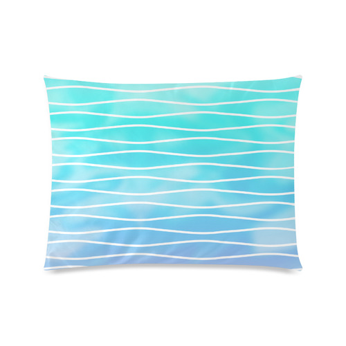turquoise sea Custom Zippered Pillow Case 20"x26"(Twin Sides)