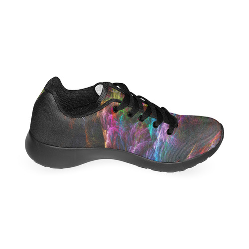 Colorful Abstract Fractal Tornado Men’s Running Shoes (Model 020)