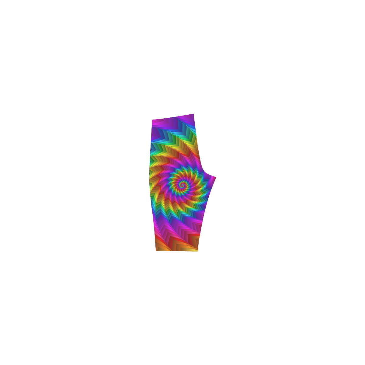 Psychedelic Rainbow Spiral Hestia Cropped Leggings (Model L03)