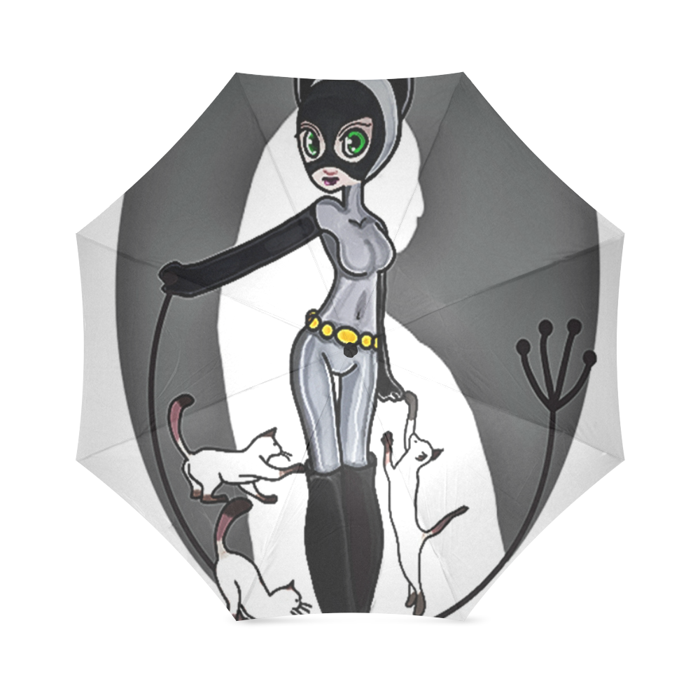 Catwoman/Plundering Kitten Foldable Umbrella (Model U01)