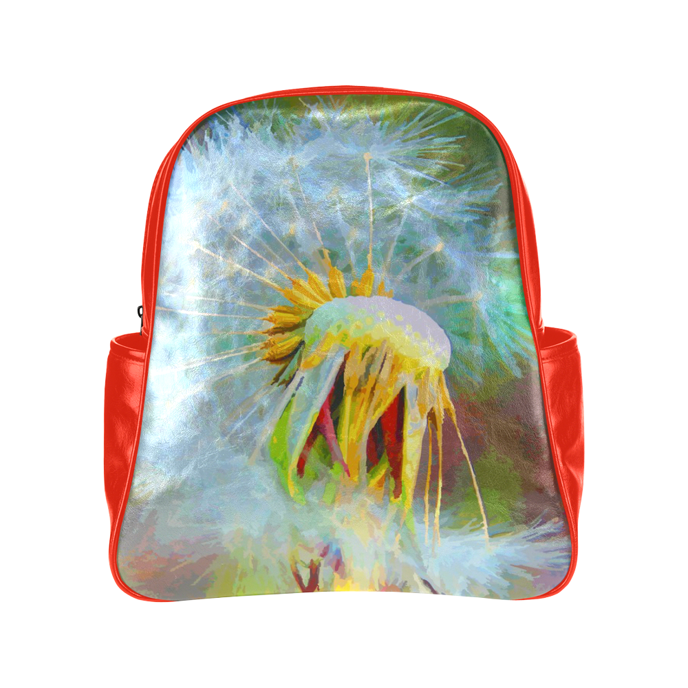 Dandelion Nature Flower Modern Art Multi-Pockets Backpack (Model 1636)