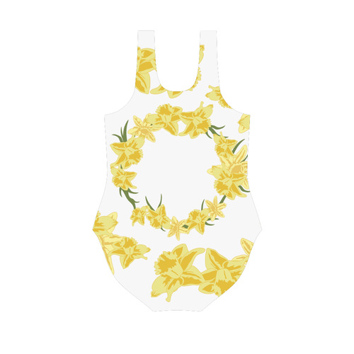Daffodils Vest One Piece Swimsuit (Model S04)