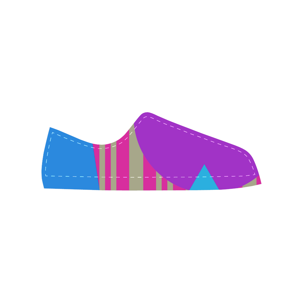 Colours and Shapes Women's Classic Canvas Shoes (Model 018)