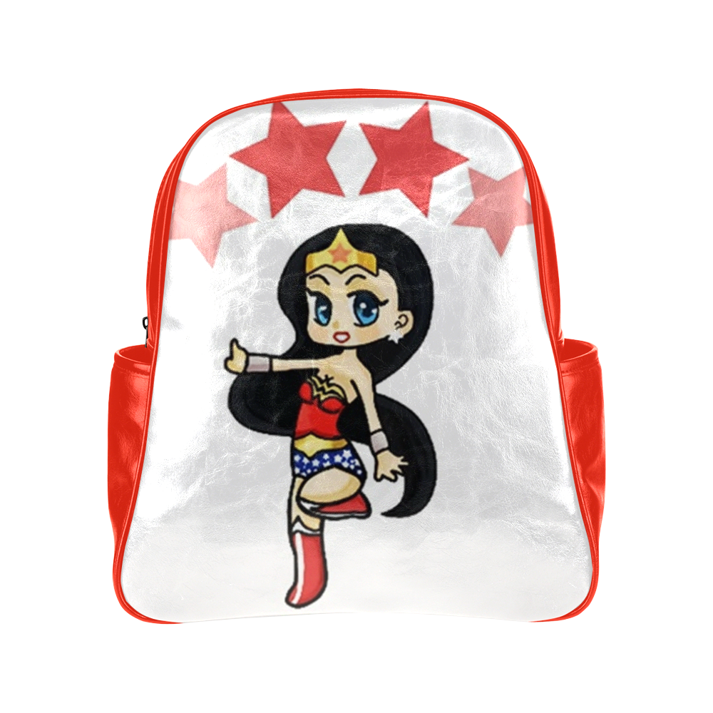 Wonder Woman/warrior-princess Multi-Pockets Backpack (Model 1636)