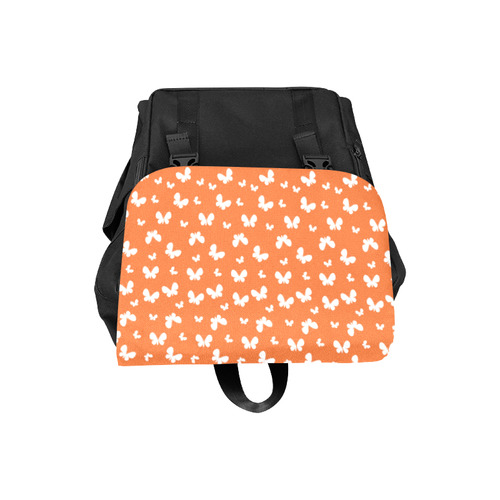 Cute orange Butterflies Casual Shoulders Backpack (Model 1623)