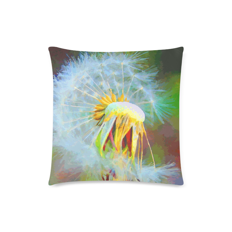 Dandelion Nature Flower Modern Art Custom Zippered Pillow Case 18"x18"(Twin Sides)