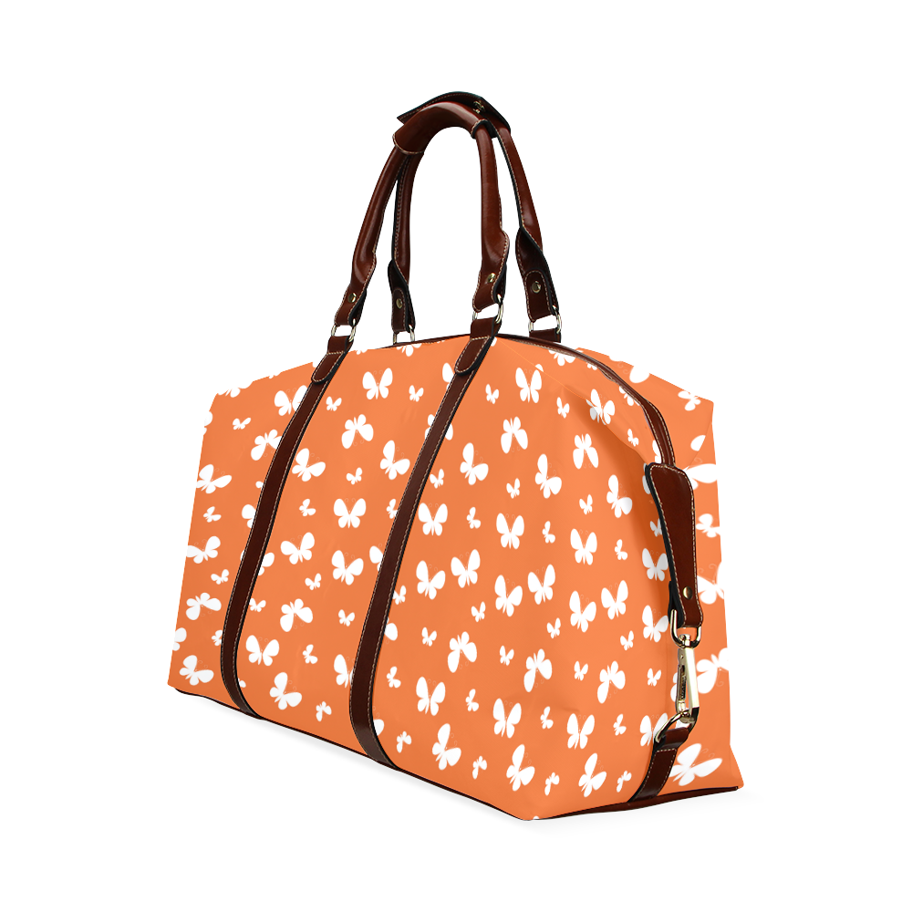 Cute orange Butterflies Classic Travel Bag (Model 1643)