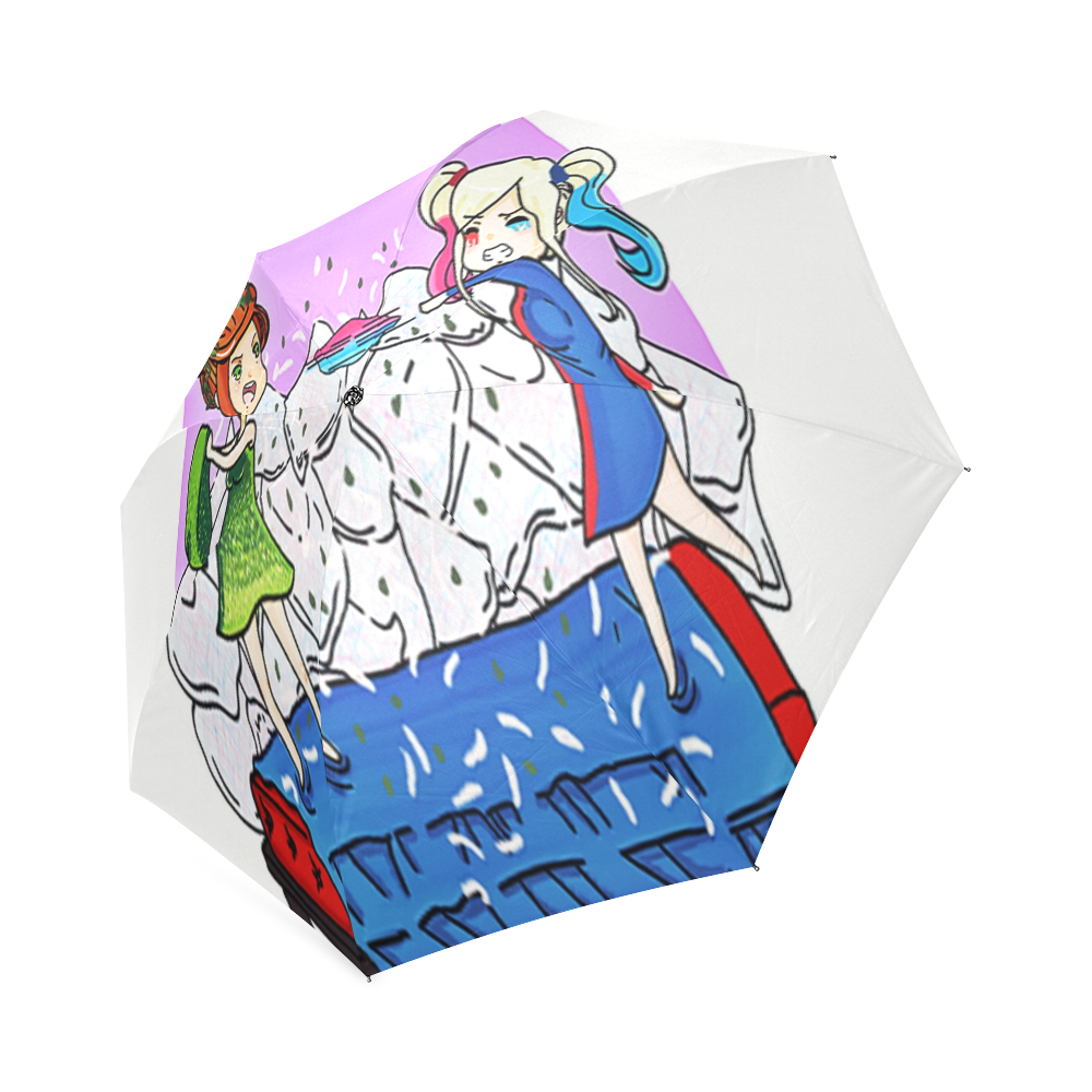 Harley Quinn and Poison Ivy Foldable Umbrella (Model U01)