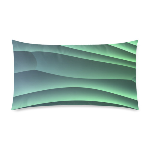 Dunes - Green Custom Rectangle Pillow Case 20"x36" (one side)