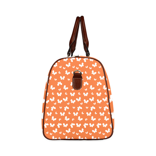 Cute orange Butterflies Waterproof Travel Bag/Large (Model 1639)