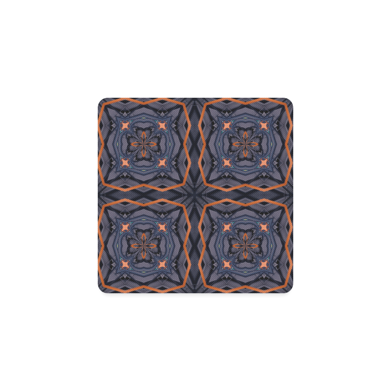 Industrial Blue & Orange 3 Square Coaster