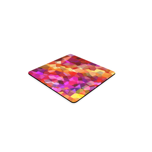 Geometric Fall Pattern Square Coaster