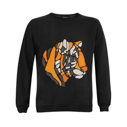 Cool Tiger Abstract Art Gildan Crewneck Sweatshirt(NEW) (Model H01)
