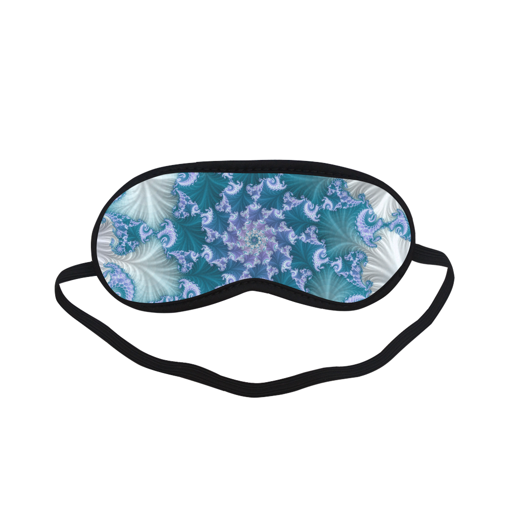 Floral spiral in soft blue on flowing fabric Sleeping Mask