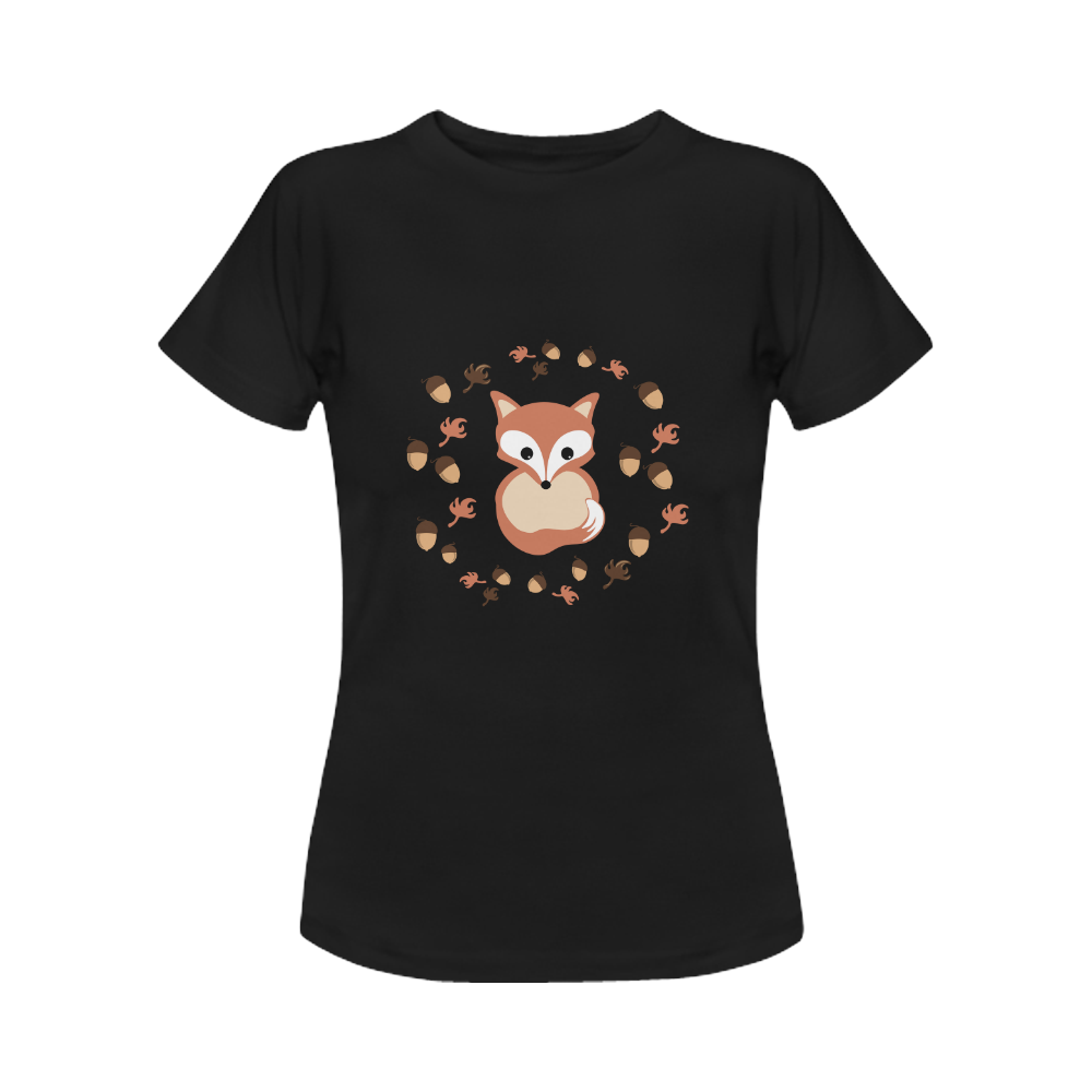 Fox in autumn Women's Classic T-Shirt (Model T17）