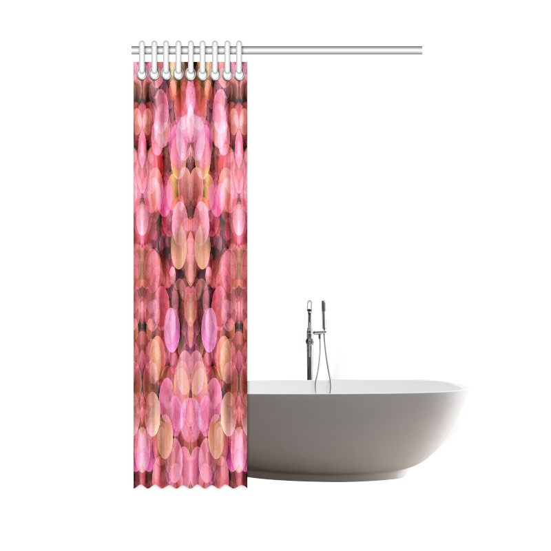 Peach and pink bubbles Shower Curtain 48"x72"