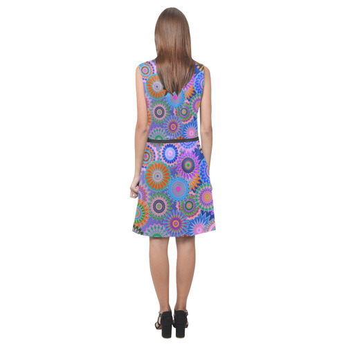 Funky flowers B Eos Women's Sleeveless Dress (Model D01)