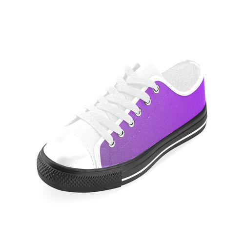 Violet and Purple Ombre Men's Classic Canvas Shoes/Large Size (Model 018)