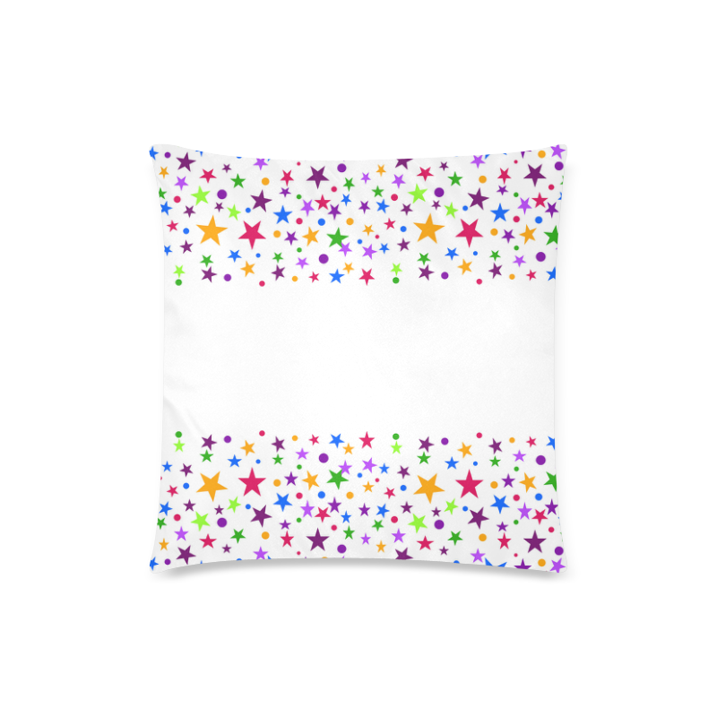 Colorful stars Custom Zippered Pillow Case 18"x18"(Twin Sides)