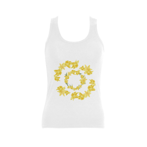 Daffodils Women's Shoulder-Free Tank Top (Model T35)