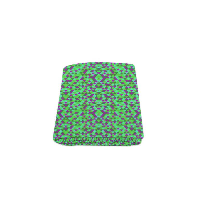 Fucsia and green mini rectangles Blanket 40"x50"