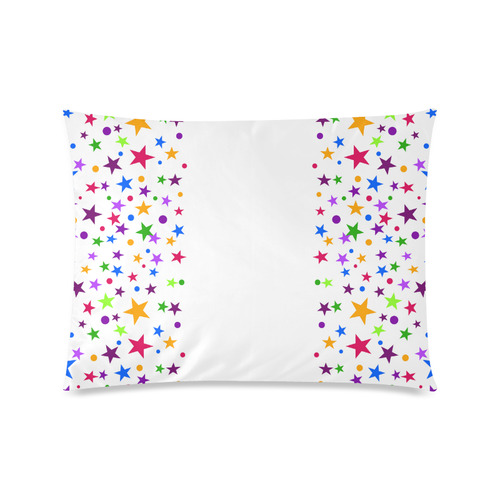 Colorful stars Custom Zippered Pillow Case 20"x26"(Twin Sides)