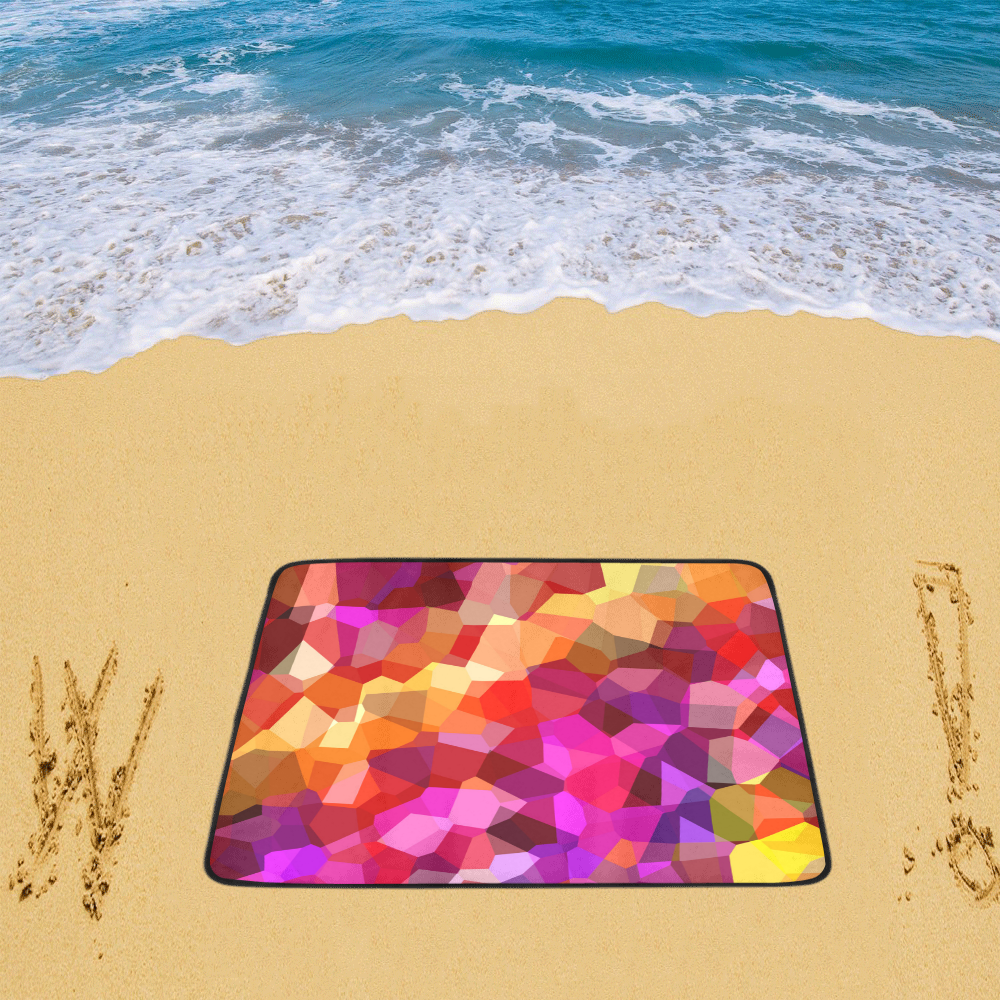 Geometric Fall Pattern Beach Mat 78"x 60"