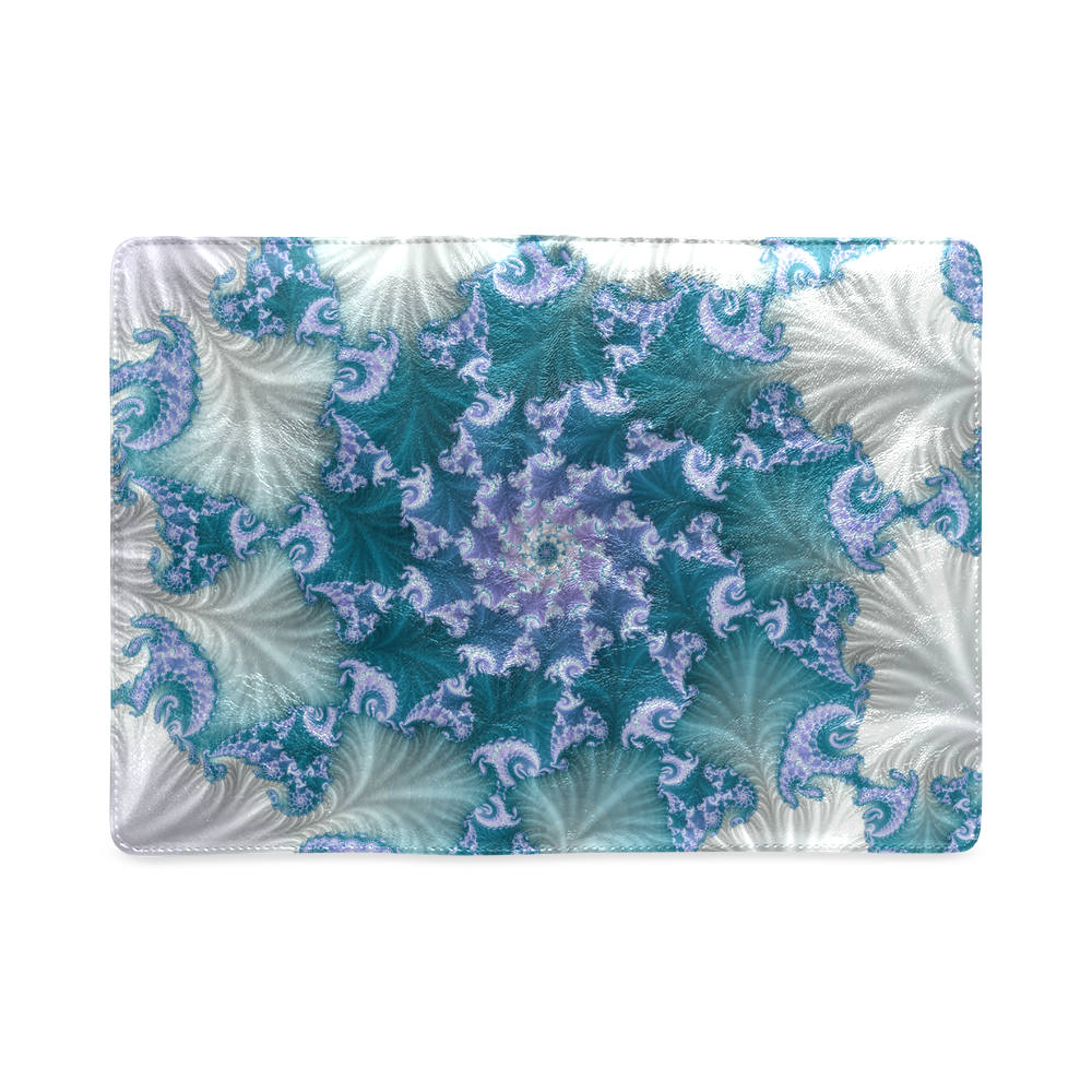 Floral spiral in soft blue on flowing fabric Custom NoteBook A5