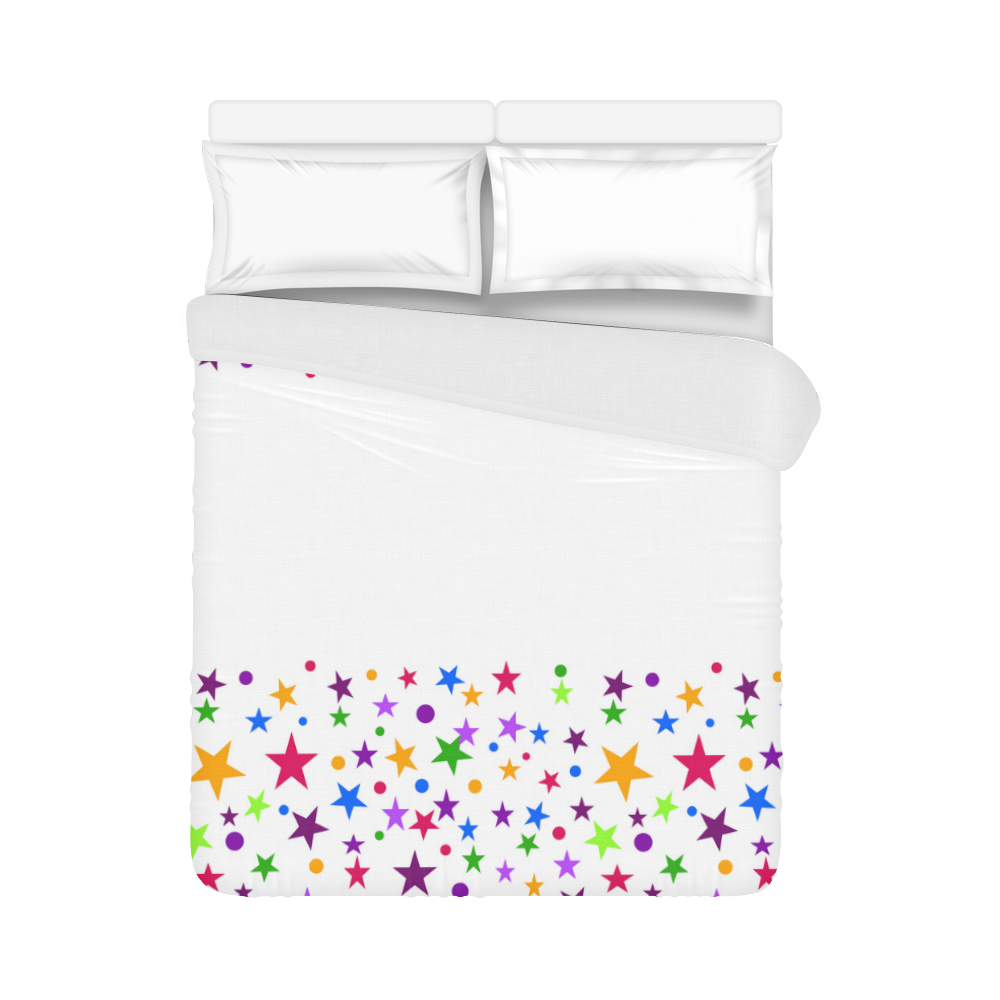 Colorful stars Duvet Cover 86"x70" ( All-over-print)